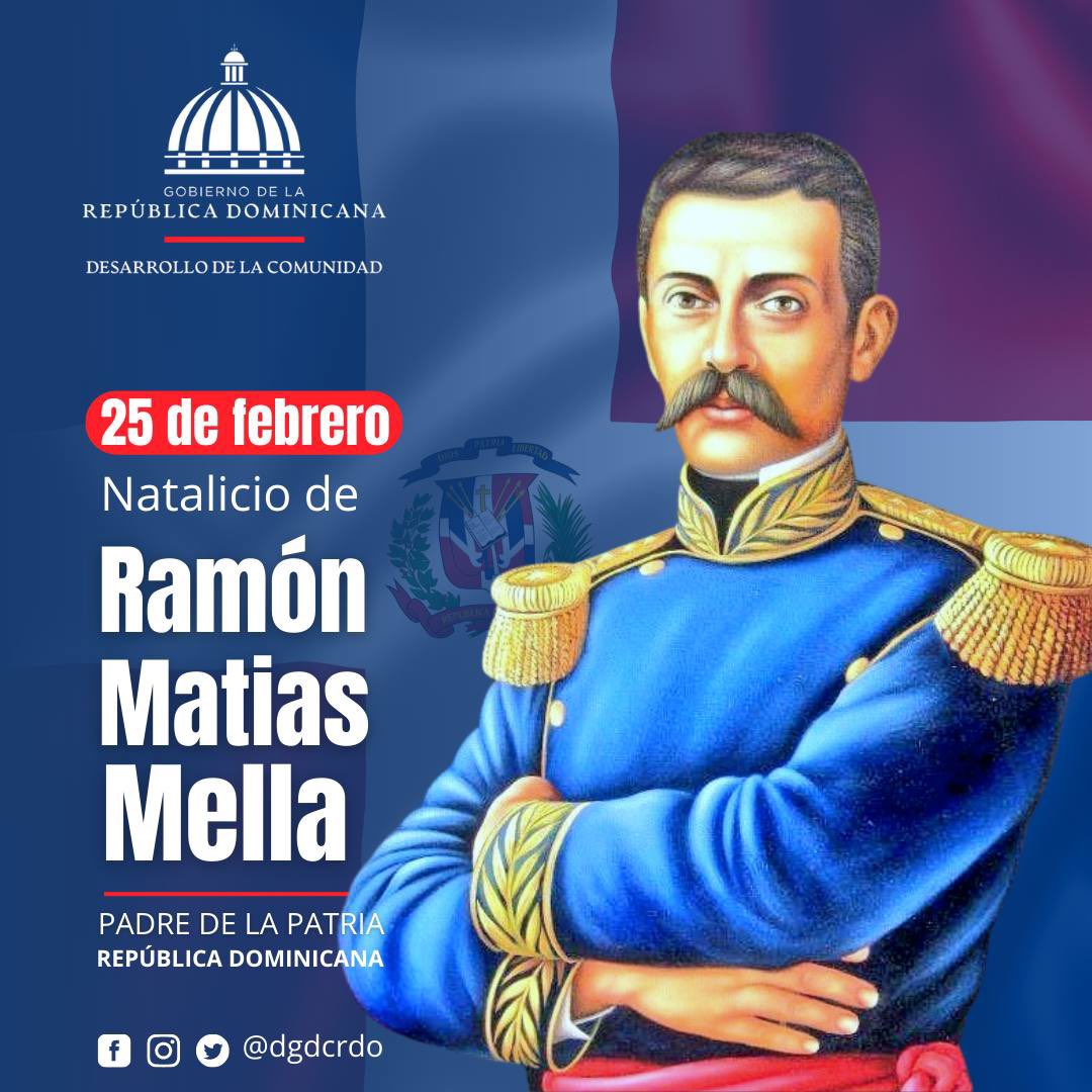 #MesdeLaPatria🇩🇴 Desde la #DGDC conmemoramos el 207 aniversario del natalicio de uno de nuestro Padre de la Patria, Ramón Matías Mella, fue un militar, político y activista dominicano, que luchó por nuestra Independencia Nacional 🇩🇴 

#SomosPatrioticos
#EstoEsCambio
#SomosDGDC🇩🇴