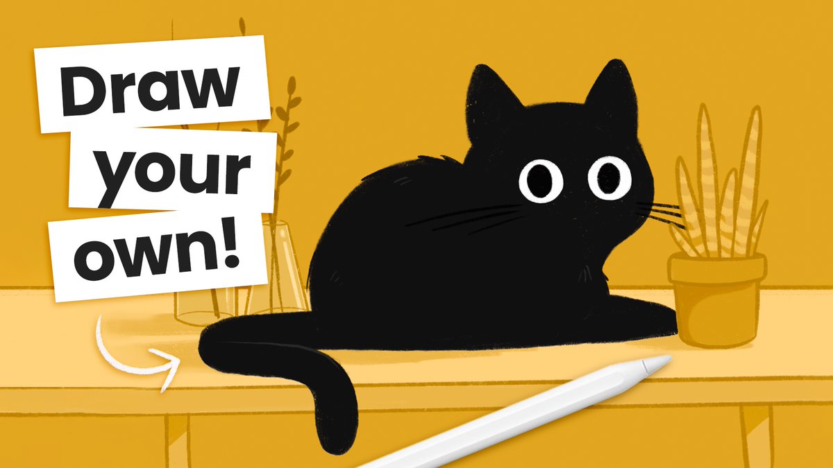 gvdesignstudio's tweet photo. New tutorial on YouTube! Learn how to draw a sneaky cat🐈‍⬛ https://t.co/dgrkp6mvzC
#illustration #digitalart https://t.co/iwG1KE6Ggr