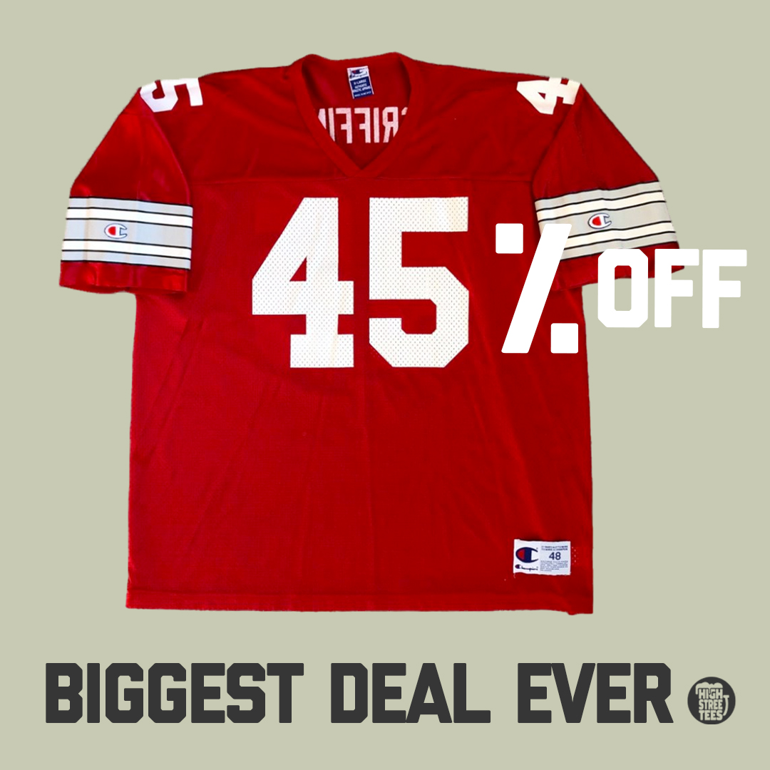 Archie Griffin is one of the most iconic OSU players ever leading Ohio State to four Big Ten titles between 1972 and 1975. The end of the month blowout is the biggest deal we have ever offered! Get 45% off everything automatically applied to your cart. The deal ends on Monday!