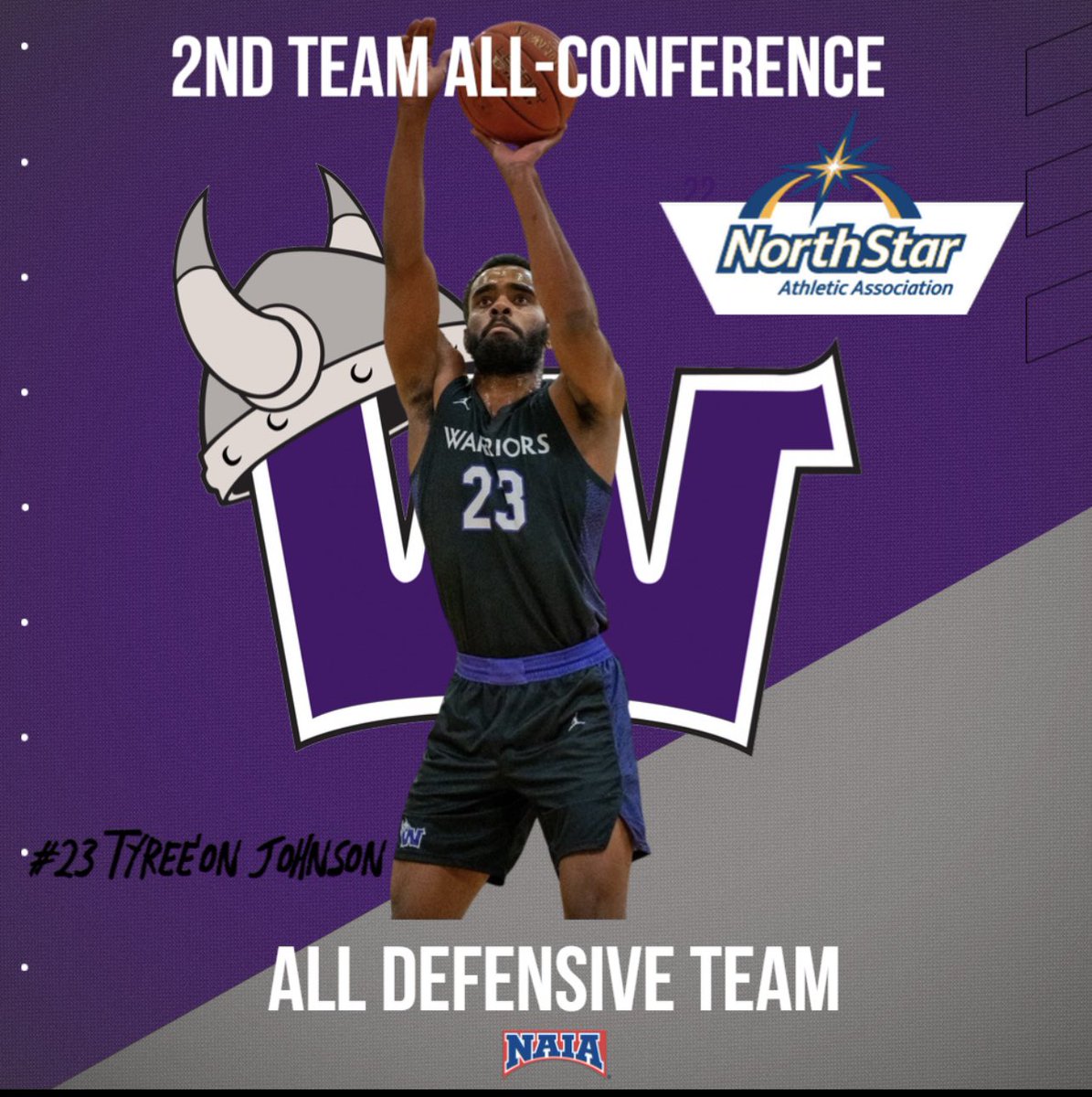 Waldorf_MBB's tweet photo. Congratulations to Ty Johnson on being named 2nd Team All Conference and All Defensive Team https://t.co/z9gZ7cgM3x