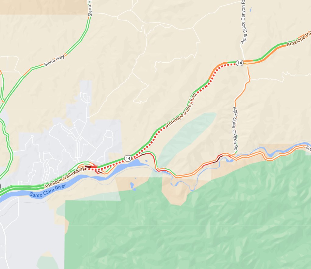 Southern California 511 on Twitter "Closure Alert in Santa Clarita on