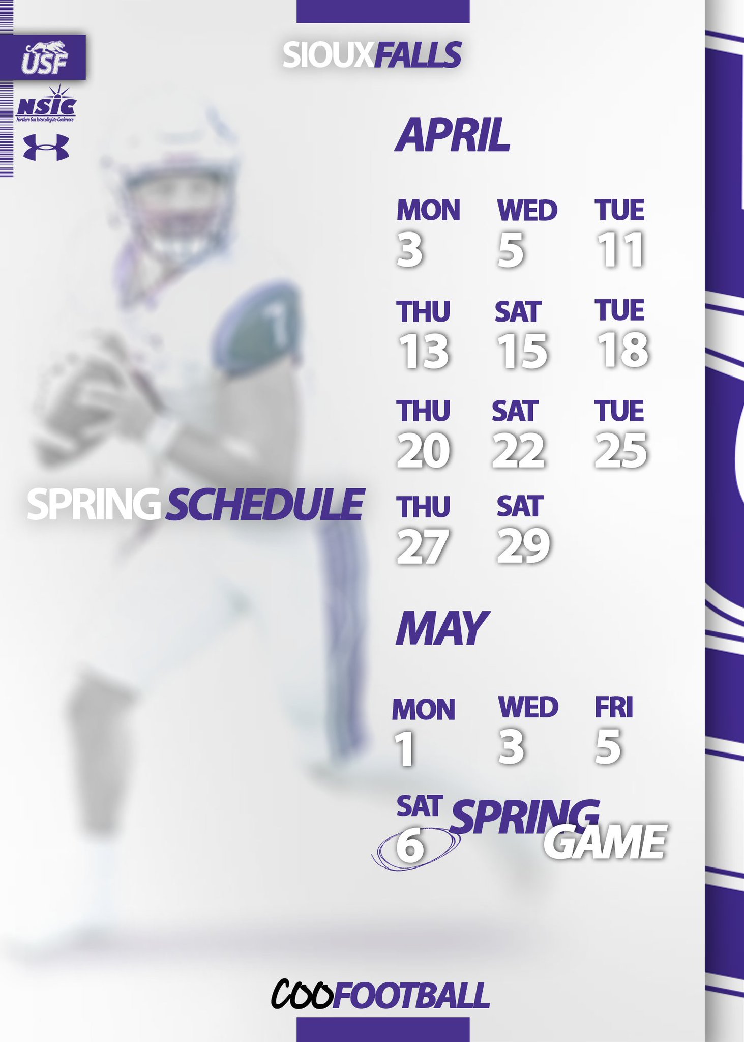 University of Sioux Falls Football on Twitter "Our 2023 spring