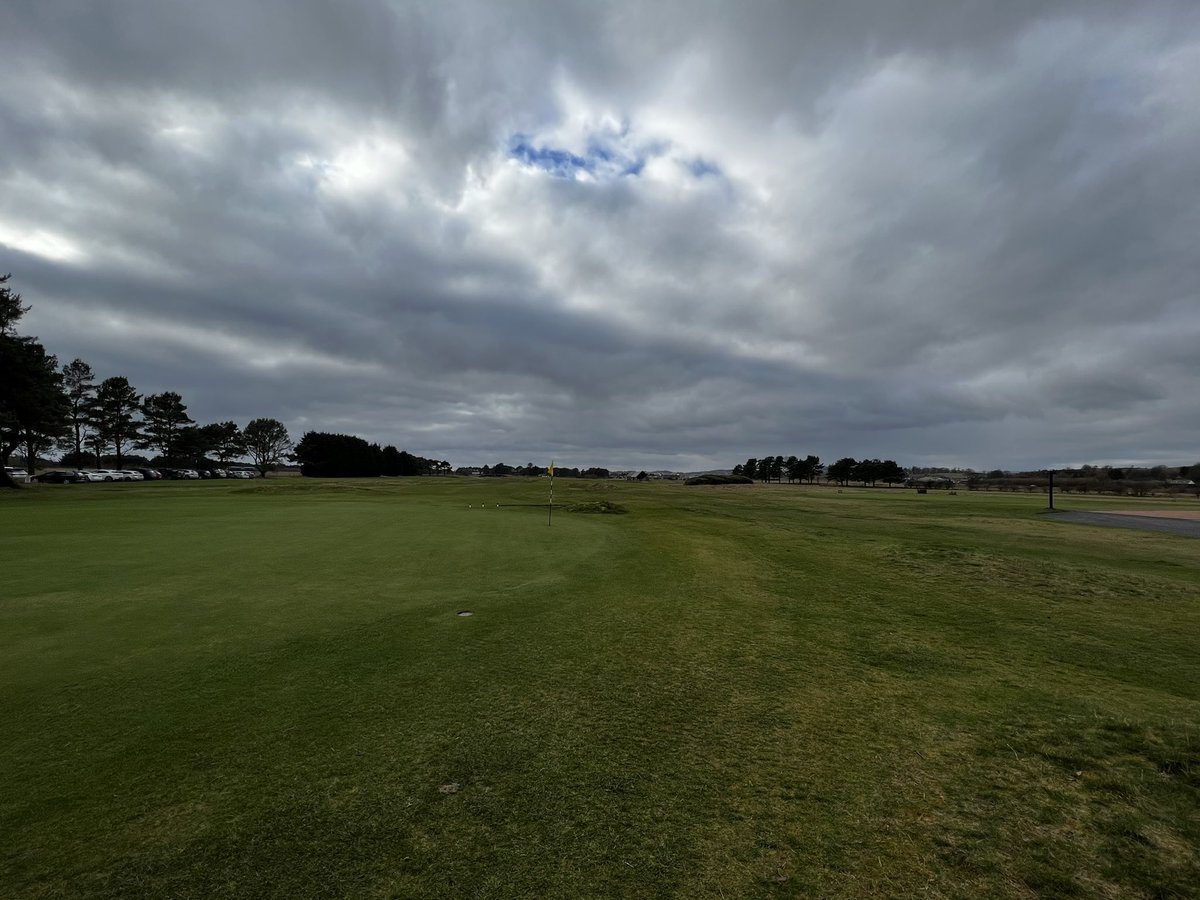 Cold and windy day <a href="/panmuregolf/">Panmure Golf Club</a>   Course is playing well and thanks to the mild winter is looking good.