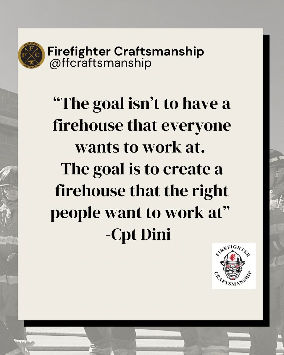 Culture is an imperative part of success. Protect it and lead with high standards. It starts with you. #firefightercraftsmanship #firefighter #coloradofirefighter #tacticalfitness #tacticalathlete #mentaltoughness #mentaltoughnesstraining #trainaccordingly #firefightertraining