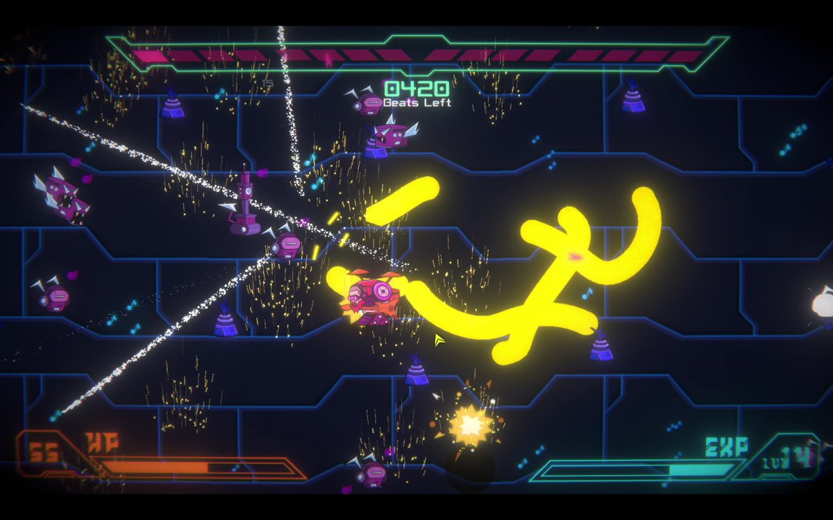 RecelGames's tweet photo. Happy #screenshotsaturday, everyone! Check out BeatPunk!, the top-down arena shooter with rhythm and roguelike elements that's sure to get your heart pumping. Share your favorite screenshots of BeatPunk! and let us know what you love about the game. Keep on gaming! #BeatPunk https://t.co/uFgrcbKSWw