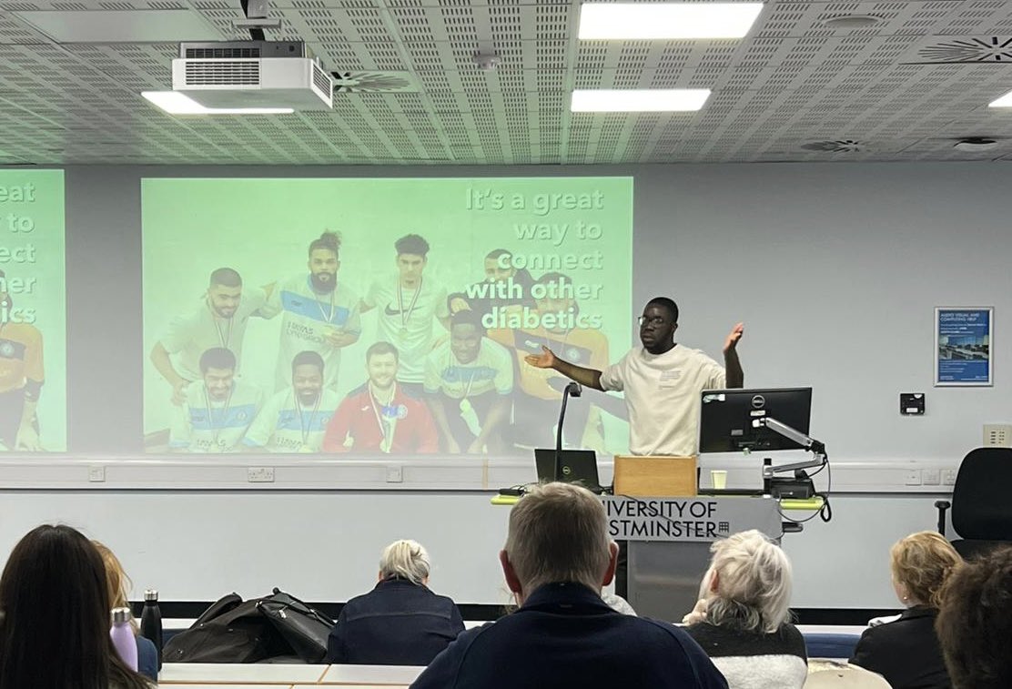 Great talk from <a href="/SeunAlaba22/">Seun</a> around endurance sports, some unbelievable distances covered on the 🚲 nice one for the <a href="/TDFCLondon/">The Diabetes Football Community London</a> shoutout 👍 #jdrf #discoveryday