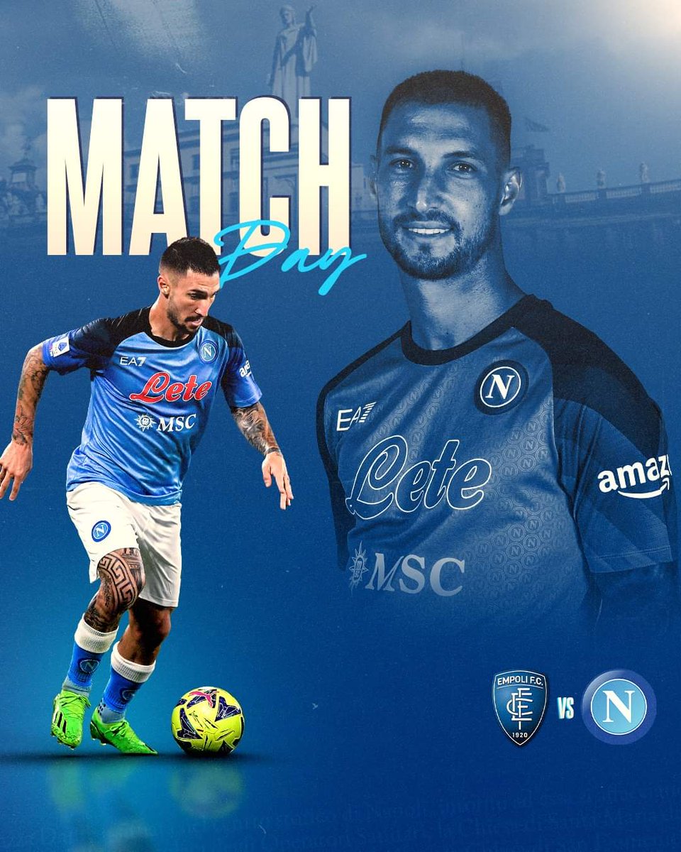 Lega Serie A  🇮🇹
Sabato 25 Febbraio 2023 📺
Ore 18h 🕧
#StadioCastellani 🏟
#EmpoliNapoli ⚽
#SempreOvunqueComunqueForzaNapoli 🎶🎵🎶
#JeSuisNapolitain ®
#PartenopeoDz 🇮🇹🇩🇿
#AllezNaples 🎉
*Na80123Dz*
1️⃣9️⃣2️⃣6️⃣