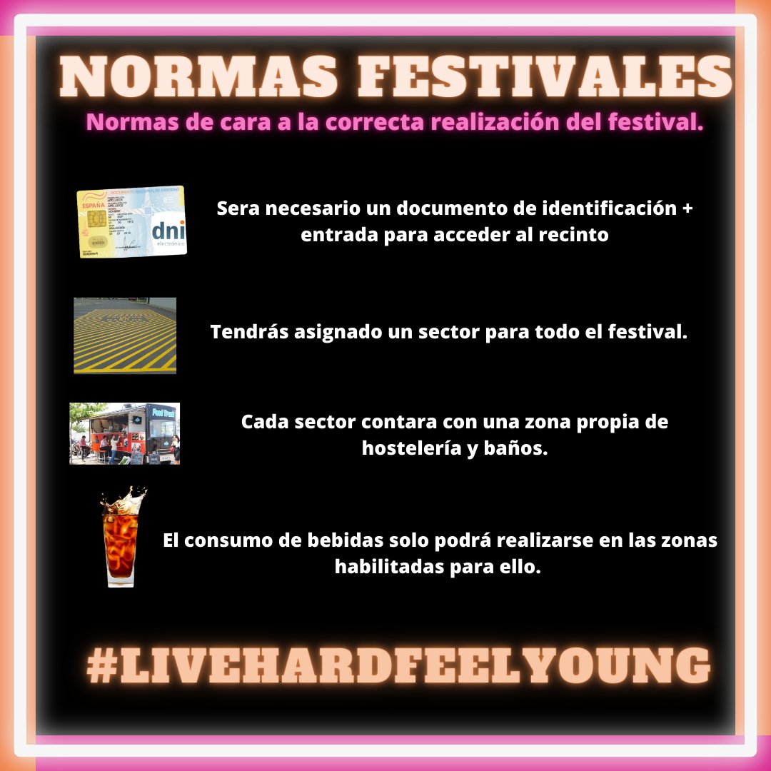 HardandYoungesp's tweet photo. Aquí tenéis las normas para que todo el mundo pueda disfrutar de los festivales HardandYoung de manera segura
#safety #rules #fest #digitalUMkt
#livehardfeelyoung https://t.co/Del3ZIZm4b