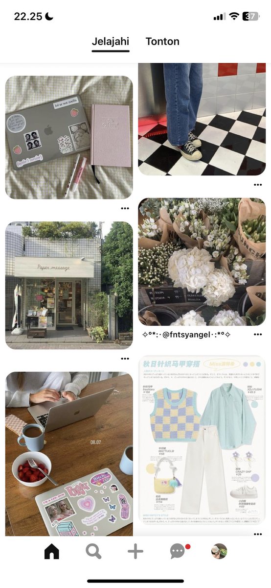 me and my pinterest home page🧸🎀