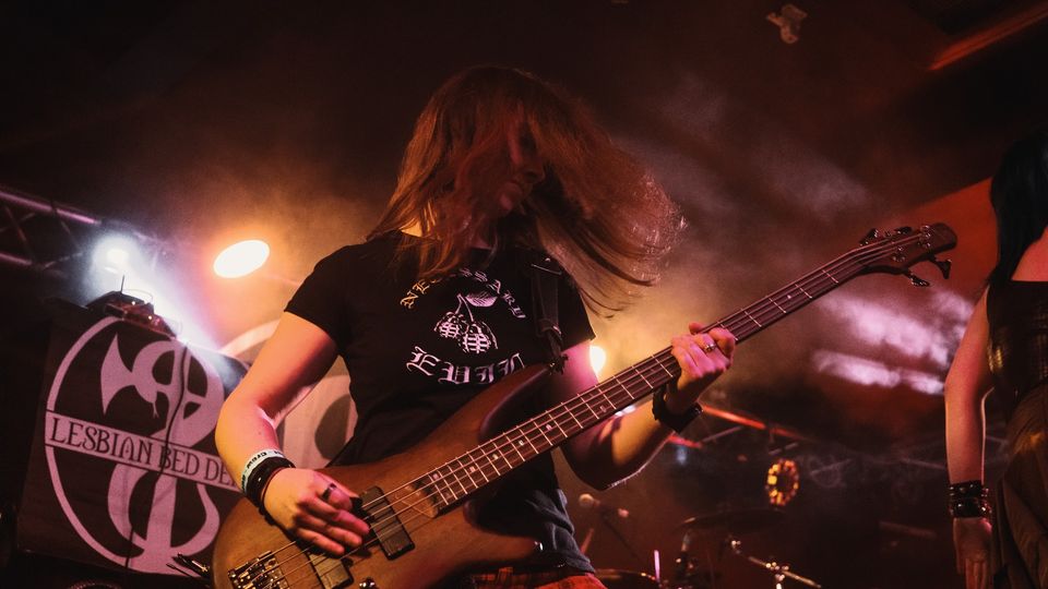 Happy Birthday to our badass bassist @ravenheartmetal! #lesbianbeddeath #womeninmusic #femalebassist #goth #punk #metal #happybirthday