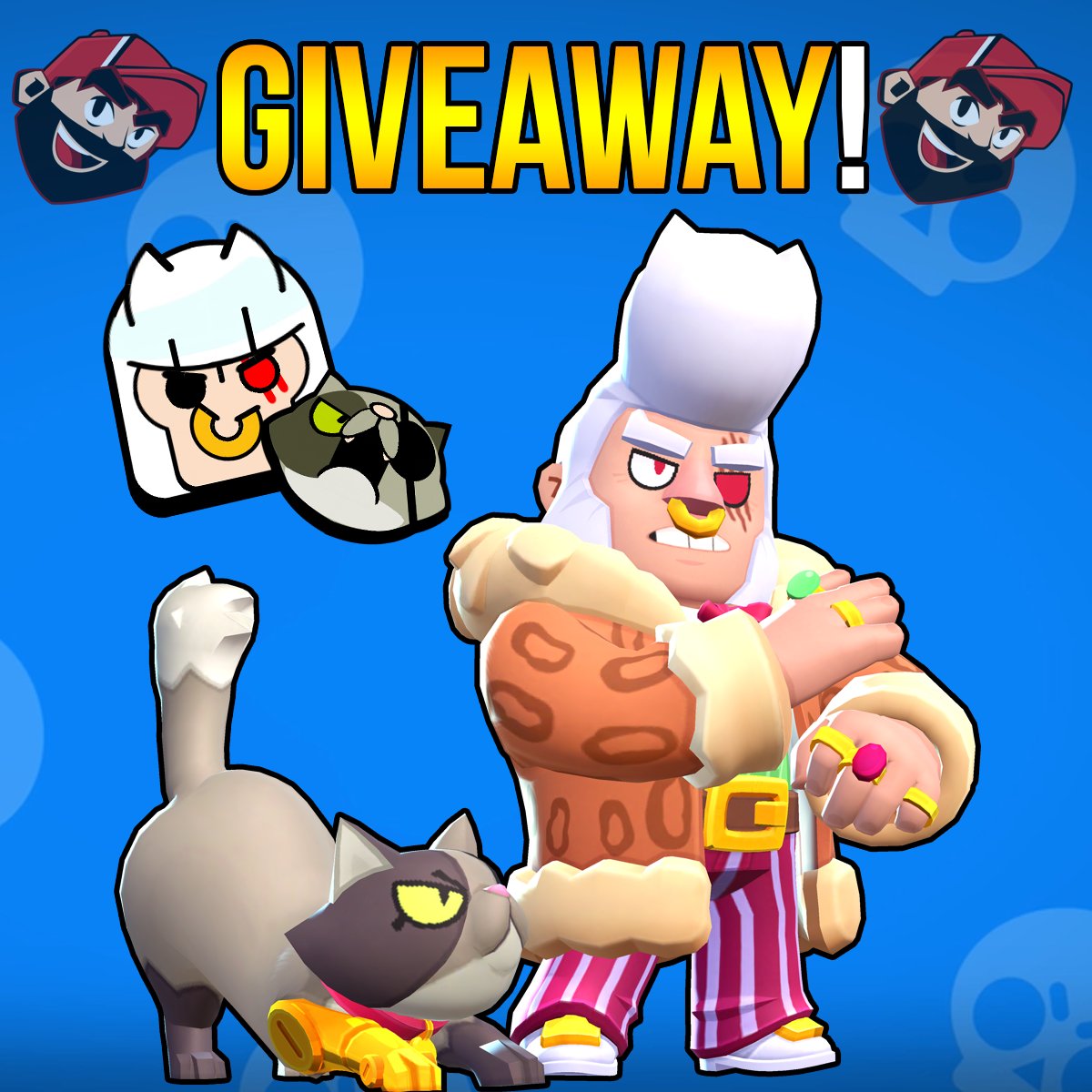 😼Alleycat Bull Giveaway😼 Giving away x3 Alleycat Bull skins and pins! To enter: ✅Follow @CoachCoryYT ❤️Like 🔁Retweet 💬 Comment (Fav part of brawl talk?) Winners picked in about 10 days! #brawltalk #mysteryatthehub #brawlstars