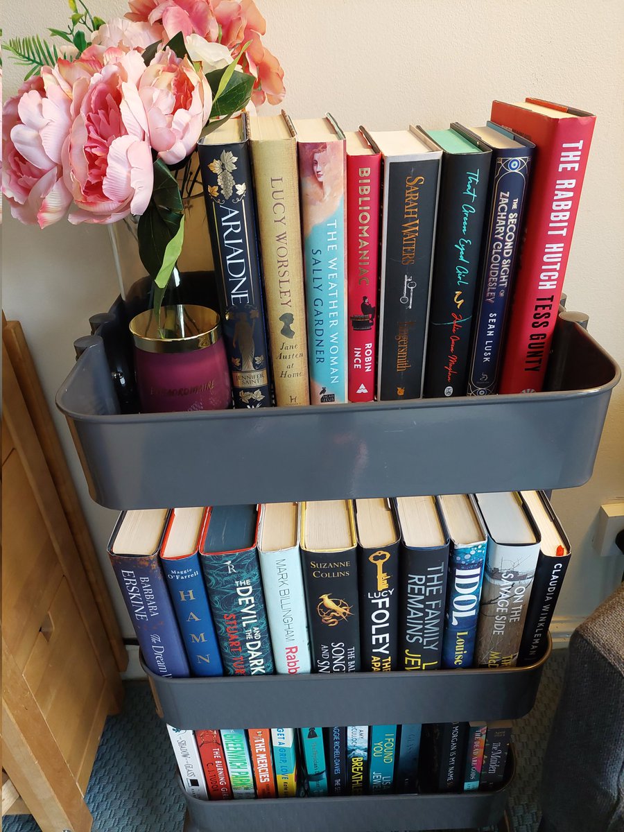 books_in_wales's tweet photo. Finally filled my book trolley 💖 This is my #TBR pile of physical books and the paperbacks are a double row 😳
#booktrolley #BookTwitter #booktwt https://t.co/kIItwHeHFg