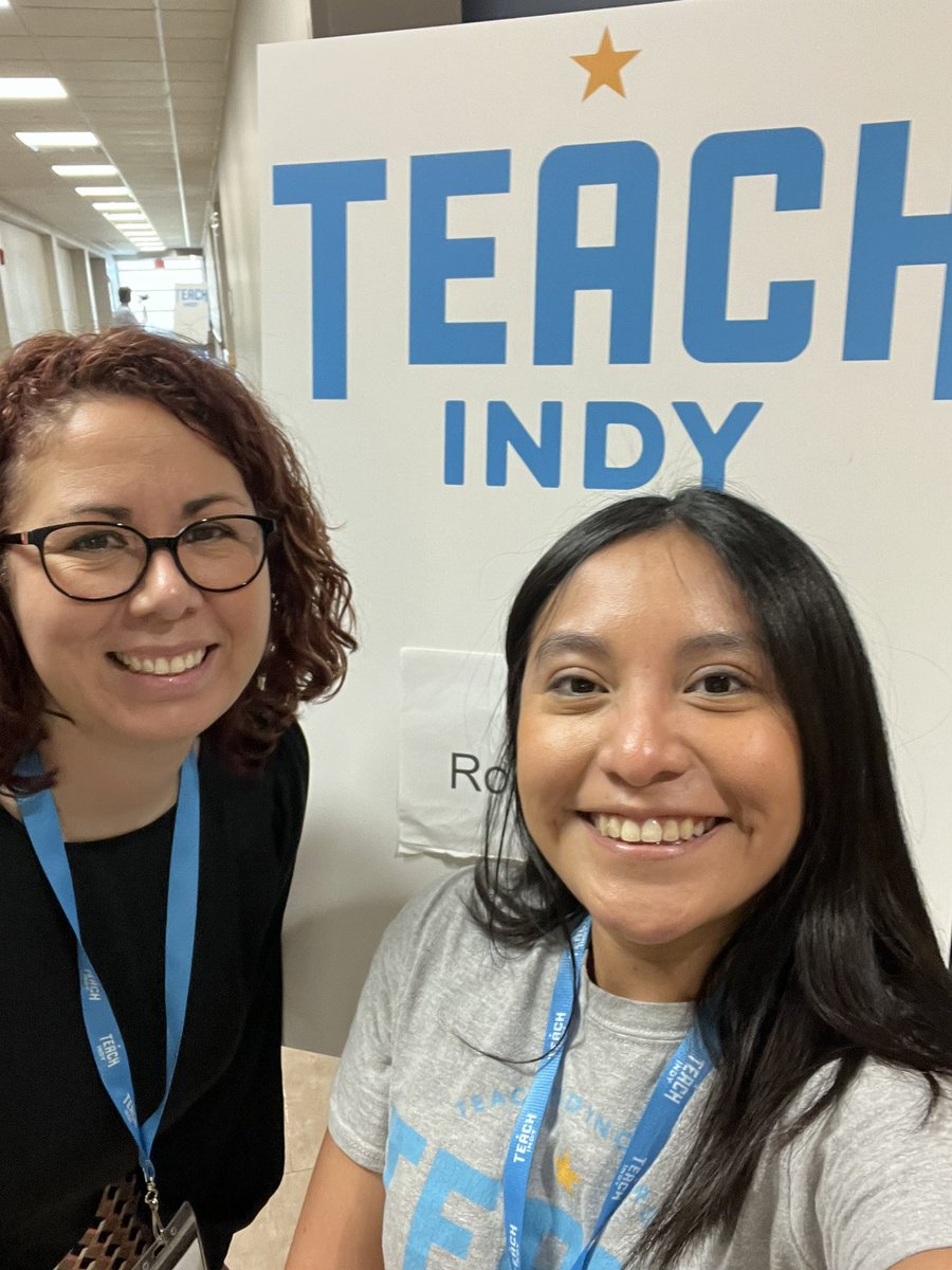 KateriW's tweet photo. Volunteering at the @TeachIndyNow Educators Conference today! 🌟 Super proud of @SMarshallIndy and her team’s work to execute this amazing day for teachers!! https://t.co/o9wkOLDeQl