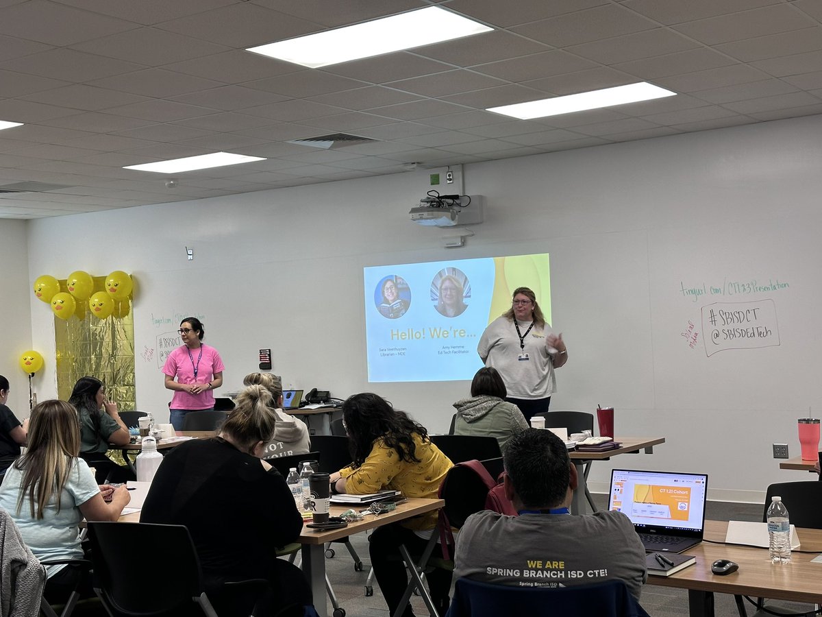 SBISDEdTech's tweet photo. It’s the first day of our #CompThinking cohort and our participants are excited to learn and grow even on a Saturday! @amy_hemme @MDELibrary #SBISDEdtech #CT #limitlesscuriosity https://t.co/4pJkRx7o9l