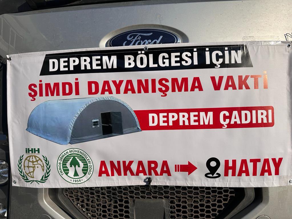 TmmobOrmuh's tweet photo. Yaraları saracak, zor günleri hep birlikte aşacağız!

İmalatını yaptırdığımız ve @ihhinsaniyardim koordinasyonuyla Hatay Serinyol’a konuşlandırdığımız çadırlarımız, depremden etkilenen kardeşlerimizi misafir etmeye başladı.

#BirlikteDahaGüçlüyüz https://t.co/fMVFi8Vwtf