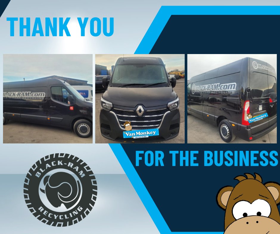 It's thank you time! 🙏⌚

This time it's... Black-Ram Tyre Recycling Ltd
We're always looking for ways to use our experience to save you time, stress and money on your next vehicle! 🚚

We hope you enjoy your new vehicle!

#thankyou #customerappreciation #newvanday
