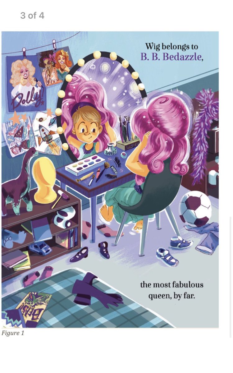 mamaknowsbooks's tweet photo. LOTS of subtle indoctrination going on in elementary schools. This book is one example because it normalizes “Drag”. SBISD has decided it’s a good idea to include this book in an elementary library collection. “Big Wig” by Jonathan Hillman.  @htxkidsfirst @occupylibraries @mass_tx https://t.co/wZcf3UatEw