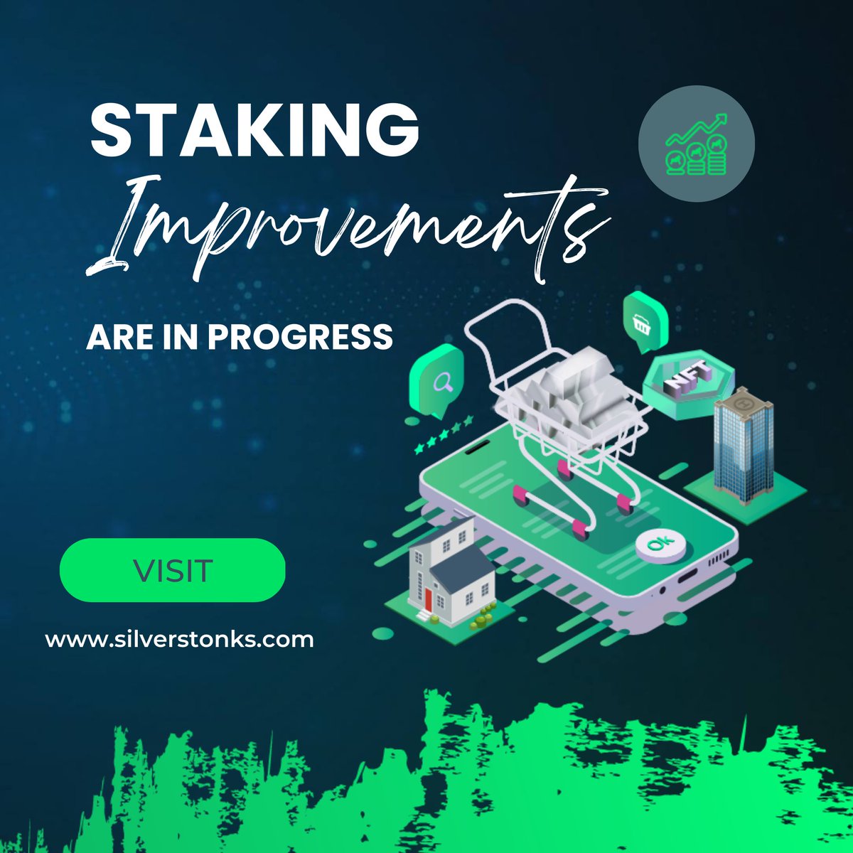 SilverStonks's tweet photo. Staking bug fixes are currently underway. Updates to come soon! #staking #silverstonks #nft #crypto https://t.co/5NAJvWK2CS