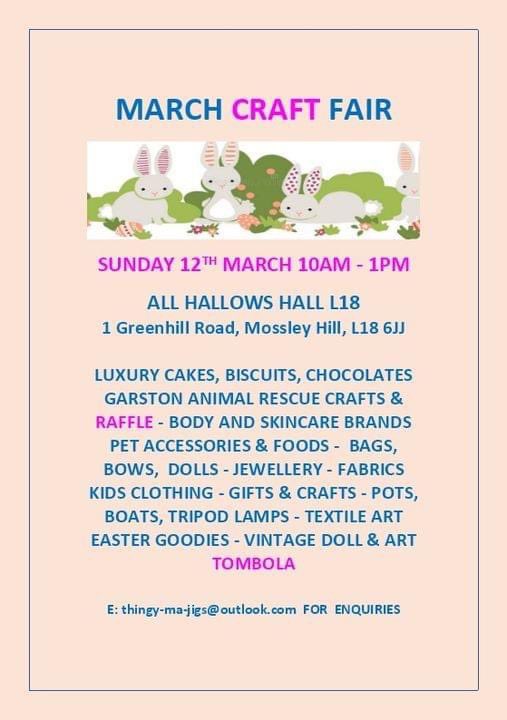 Please support us by visiting our stall, packed with lovely donated craft items, to help us raise essential funds for Garston Animal Rescue.  Over 20 stalls at the fair, but we’ll probably be the only one with vegan hand-made soaps and candles as well as all our other goodies 🐾