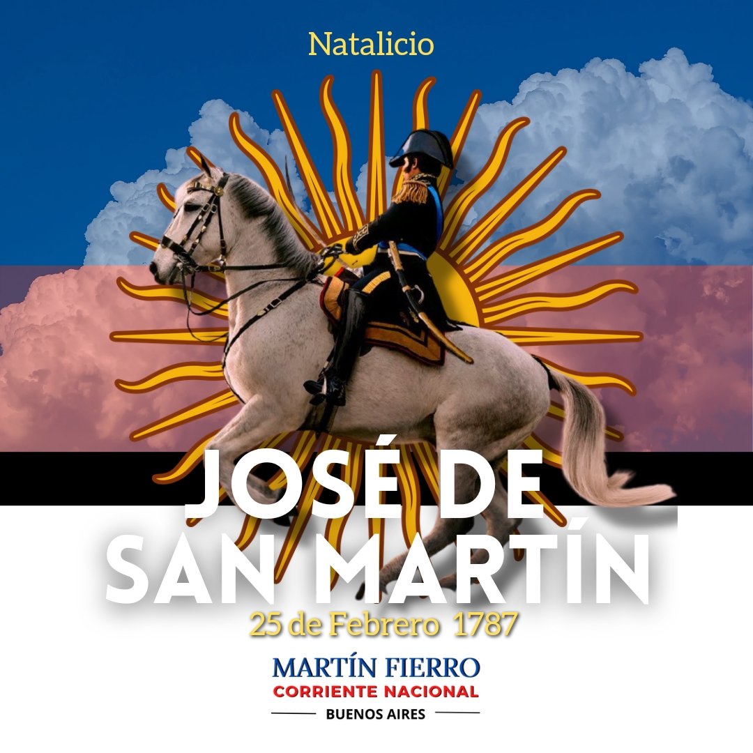 MartinFierroPBA's tweet photo. 🌞Un sueño que defender

💙 Un día como hoy nacieron dos de las personas más importantes de nuestra historia, José de San Martin y Néstor Kirchner.
❤️ Ambos  no abandonaron las convicciones en la puerta de la Casa Rosada, ni en el pie de la cordillera de los Andes.

#MartinFierro https://t.co/8V7ktiFiau
