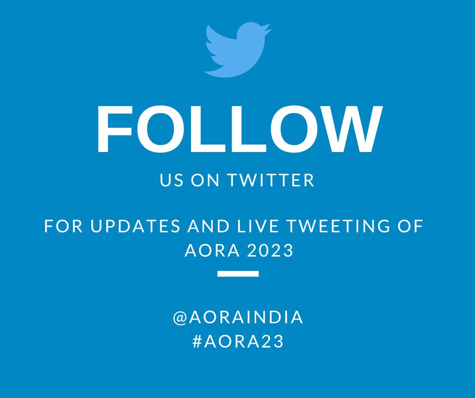 Follow the hashtag #AORA23 for

- updates about the event
- live tweets with key learning points 
- ask questions to speakers
- participate in online polls
- watch short impactful interviews with key speakers
- workshop updates

Don't miss the biggest #RA event of Asia.