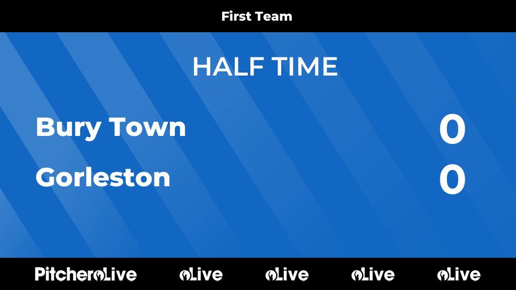 BuryTownFC's tweet photo. HALF TIME: Bury Town 0 - 0 Gorleston
#BURGOR #Pitchero
https://t.co/RxpAiiN0CX https://t.co/E6sP6Myeoh