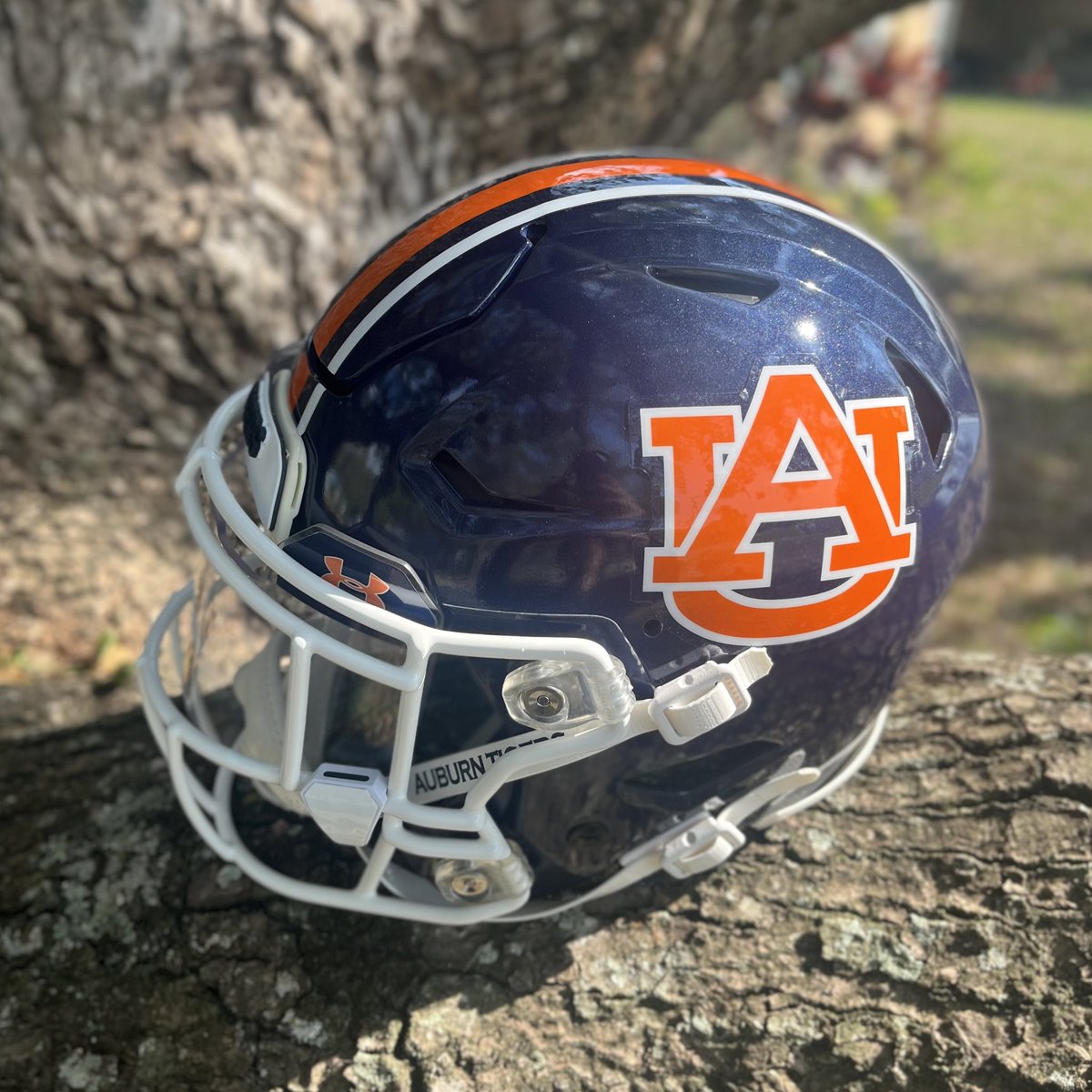 pbattle__'s tweet photo. The Auburn Tigers have, traditionally, worn white helmets paired with navy facemasks… But what if that colorway was reversed? 🤔 (just a concept, not necessarily a suggestion… Don’t come after me @ Auburn Twitter) #WarEagle #Auburn #BattleCustoms https://t.co/L6FrT40wPW