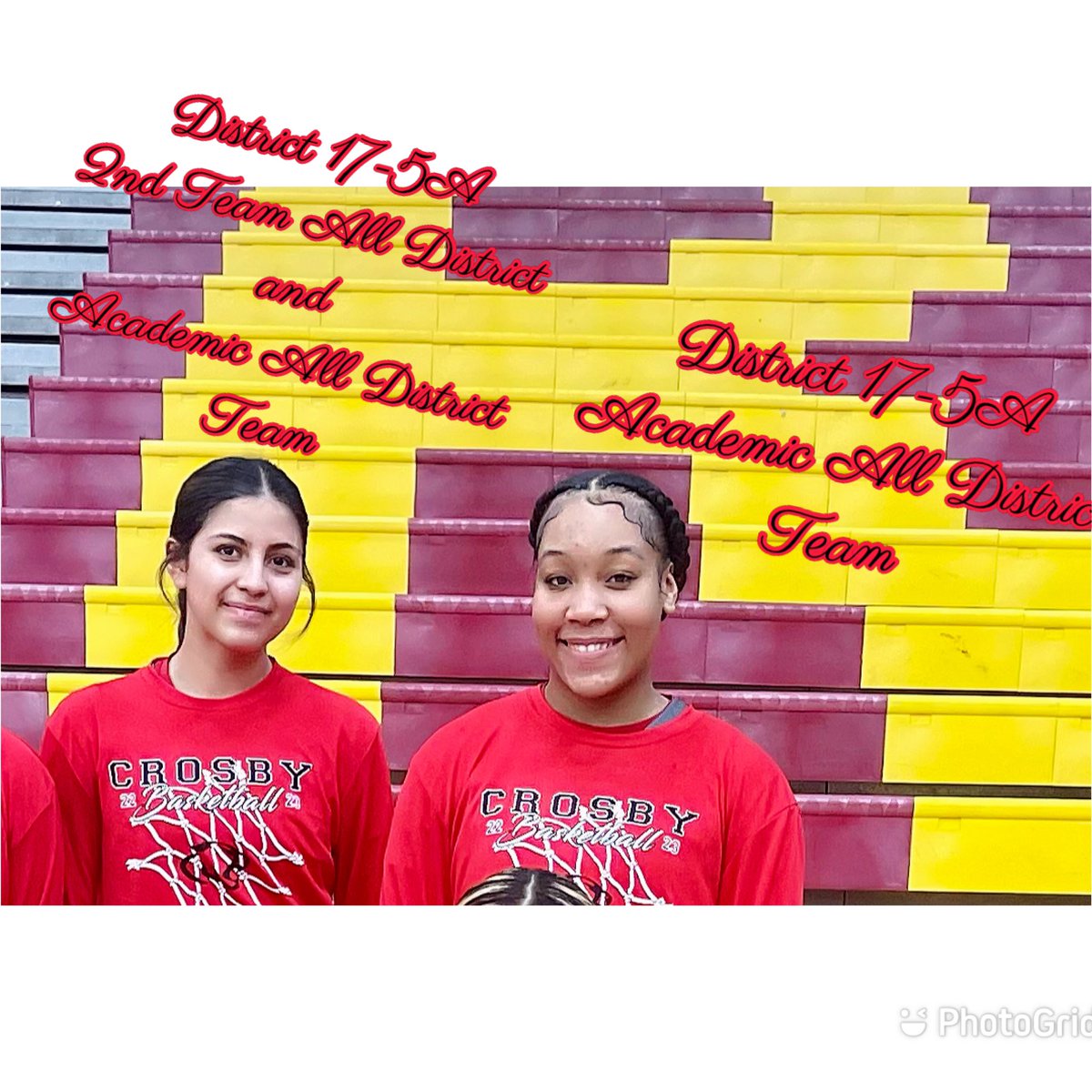 CrosbyGbball's tweet photo. Congrats to Sophomore’s Jas and Ro! Jas earned 2nd Team All District and Academic All District after being pulled up to varsity mid season and Ro earned Academic All District #brains #theywillbeback https://t.co/IqBDqUt2zr