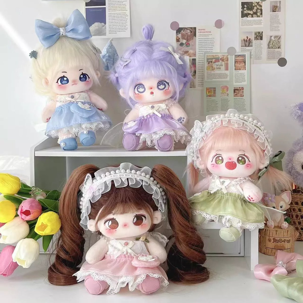 봄 이야기 20
fondee.io/room/room_view…

예쁘장한 원피스 옷장이에요 !_! 기본 6점 구성에 핑크, 그린 색상이 착용하고 있는 머리띠는 추가 구매 제품입니다! 등뒤의 리본도 넘 귀여워요 :) 

기한 3월 9일 오후~