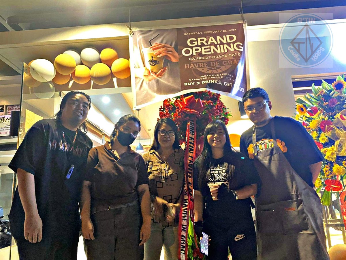 CaviteKaps's tweet photo. We are happy to witness the Grand Opening of Havre De Grace
Congratulations Nase Family, sending our love - A'TIN CAVITE KAPS
📍Urban Hub Leguab 1, Carsadang Bago 2, Imus, Cavite.
⌚Tue-Sat | 12nn - 10pm
⌚Sun | 1pm - 10pm
@imszmc #SB19_PABLO @HDGCafe #HDGCafe https://t.co/FeqidPYh1v