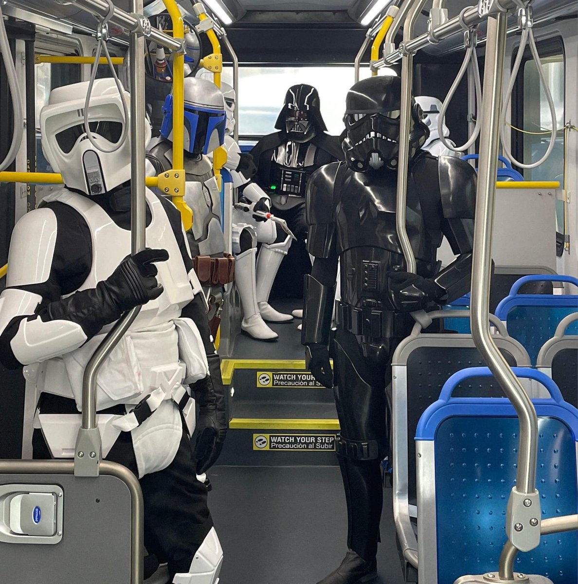 Even Vader takes public transportation!