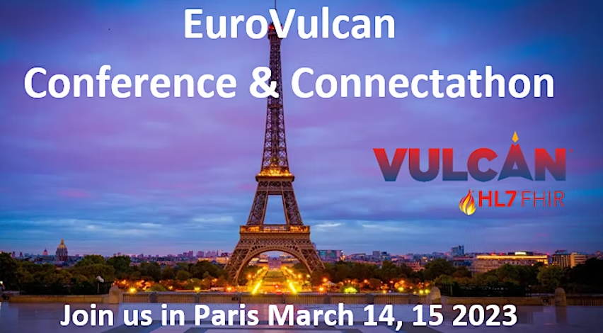 Paris in the spring? Yes please! Join the #Vulcan Accelerator meeting in Paris on March 14-15 for an intro to Vulcan, an intro to #HL7 #FHIR in clinical research and a Connectathon track. Register now! bit.ly/3SmdFkB #healthIT #interoperability #HL7FHIR