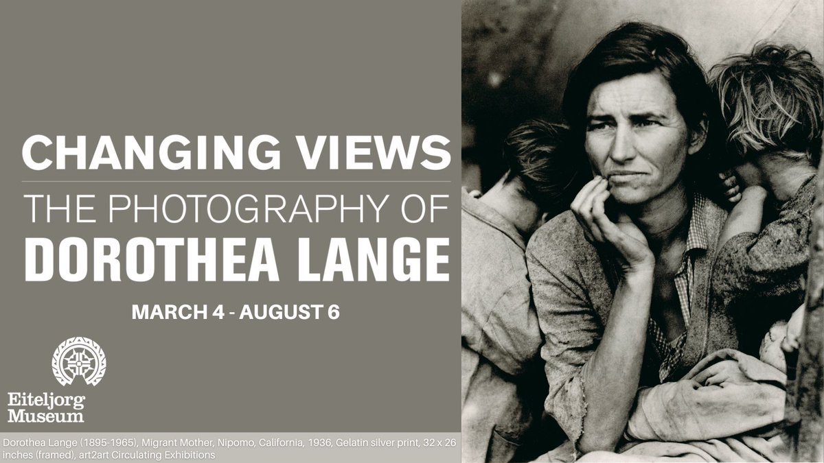 EiteljorgMuseum's tweet photo. We are ONE WEEK away from the opening of "Changing Views: The Photography of Dorothea Lange."
Opening day will include a tour with the curator at 10:30 a.m. and a talk at 1 p.m. included in museum admission.
#ChangingViews https://t.co/CXB2acQgSP https://t.co/OV6VjMmfTa