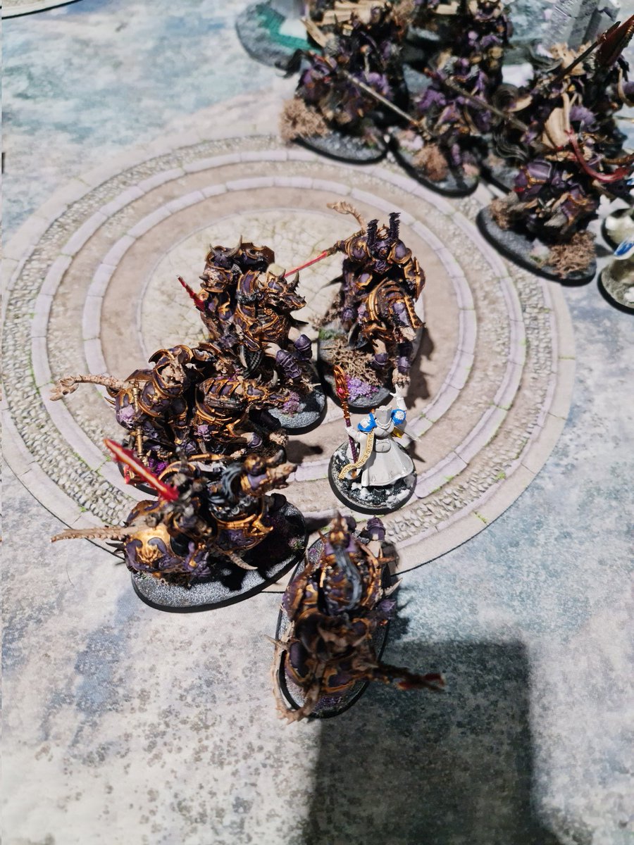 BattlelineNicky's tweet photo. The only picture I got, a solid game vs @AoS_Marshy92. Sadly took the loss but was a great game. 1-1 now on to the last game. https://t.co/qszKxny492