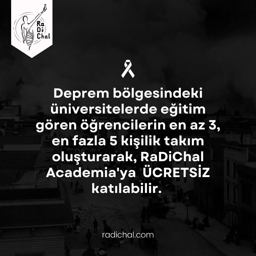 Sevgili RaDiChal ailemizin üyeleri,
ülkemizde yaşanan olaylar karşısında hepimiz derin bir üzüntü içerisindeyiz. Çoğumuzun yaşamının altüst olduğu, maalesef ki hiç bir şeyin artık eskisi gibi olmayacağı bir dönemden geçiyoruz. Bu nedenle ön kayıt tarihimiz 15 Mart’a uzatılmıştır.