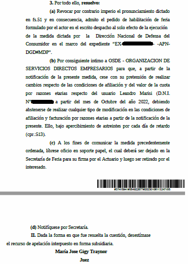consuaccionok's tweet photo. Importante Precedente Consumeril:
La Justicia Nacional en lo Comercial, reconoce la validez de las medidas preventivas dictadas por la Dirección Nacional de Defensa del Consumidor y ordena su cumplimiento mediante el proceso de ejecución bajo apercibimiento de imponer astreintes https://t.co/vyvdkhRqPF