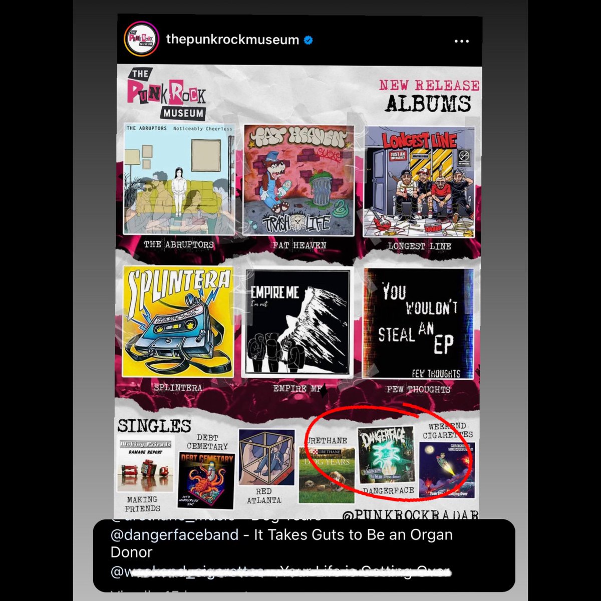 Dangerfaceband's tweet image. Damn! #thepunkrockmuseum put «It takes guts to be an organ donor» on a list of awesome songs. And THAT is considered awesome🔥
If you havent checked it out, do it! On all streaming services and also video on YouTube, baby🎥
And if you dont know what Punkrockmuseum is, Google it!
