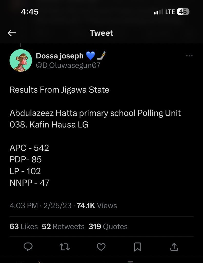japhetho's tweet photo. I love the internet… I saw the result from from polling unit in jigawa and I decided to do some confirmation. The school doesn’t even exist https://t.co/RIIemXDMyB