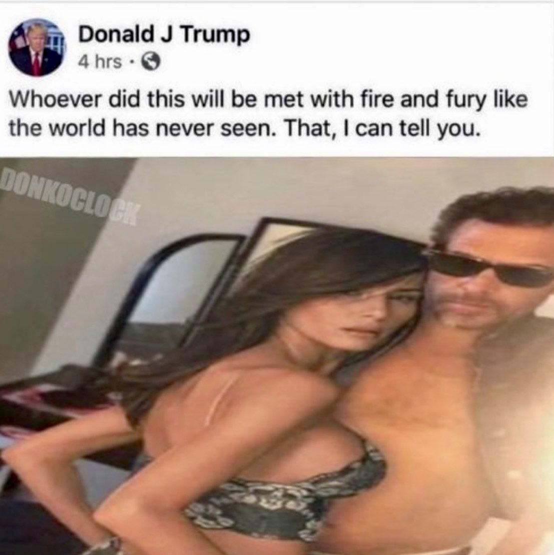 Normally I'd say the picture is fake.  But I've seen enough of Melania over the years to believe anything about her. So there's no telling.