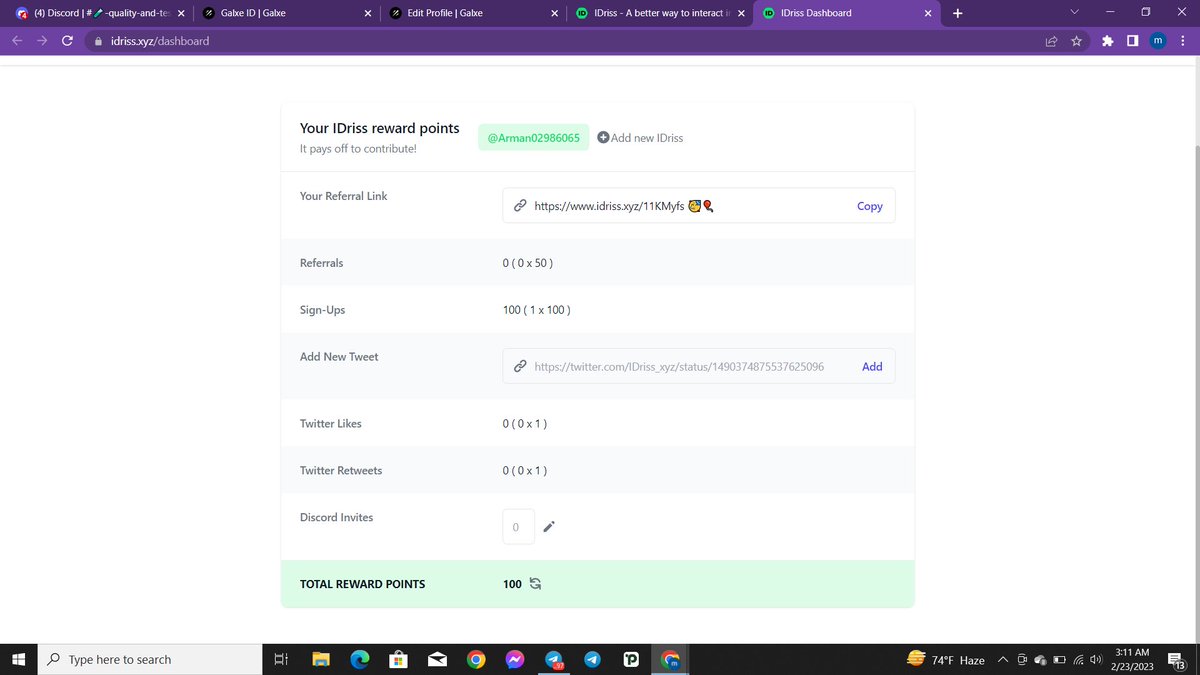 have registered today in IDriss platform. 
I hope it will be very good project for future 
@IDriss_xyz

! #IDriss
My referral link
idriss.xyz/11KMyfs