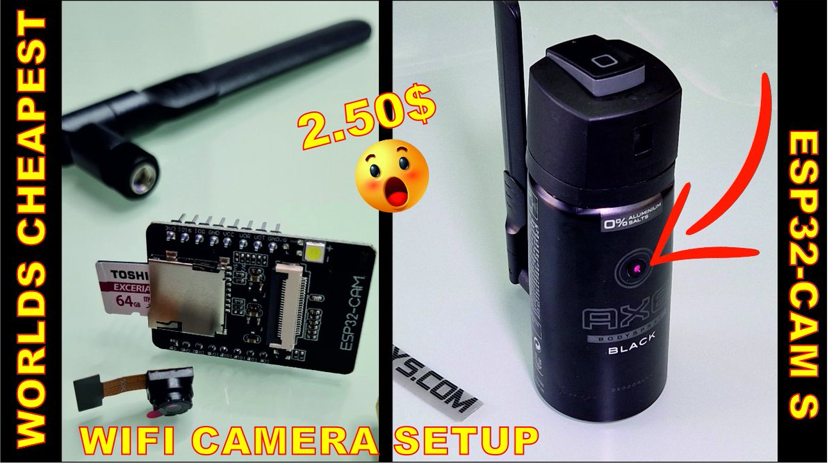 elektric_junkys's tweet image. World´s Cheapest WIFI Camera Setup 🤳🏾 | ESP32-CAM Pinhole camera 🫣 youtube.com/watch?v=VRWcEP… via @YouTube #WIFIcamera #ESP32CAM #DIY