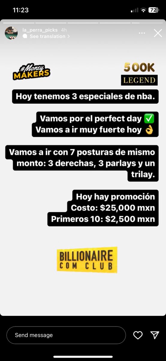 BlackUser_Bets's tweet photo. 🏀PERRA PICKS🏀

✔️Jugadas DIRECTO DE LA PERRA PICKS, totalmente originales y a tiempo😙😙
✔️Serán jugadas Derechas,Parlay
✔️Todas las jugadas se podran combinar
✔️Momios de -110
✔️No pagues $25,000 pesos mx diarios, yo te las dejo a precio rebajadisimo para que generes!!! https://t.co/4CSHxosFJm