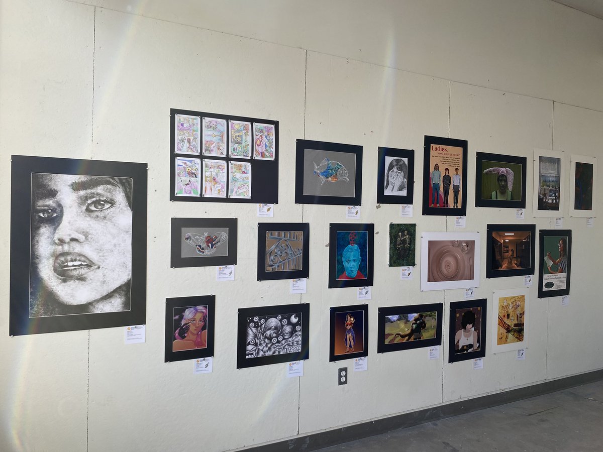 KHSDMA's tweet photo. Just in case you didn’t get a chance to see all the amazing work @Kings_HS student has on display at the @artandwriting regional exhibit, here are some pics!!! #RelateCreateInnovate #KingsStrong https://t.co/seq5SWA1kP