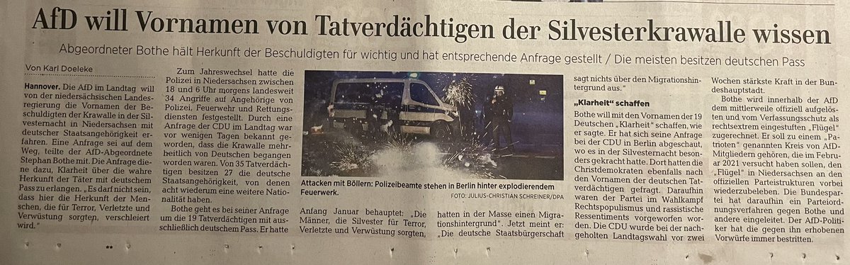 TAltgeld's tweet photo. Dank #cumExMerz & seinen Berliner Adepten schaut sich die SogAfd mittlerweile schon rassistische Strategien bei der CDU ab & fragt auch in Niedersachsen nach Vornamen deutscher Bürger! #DankeMerz! @HAZ heute https://t.co/HLfco4meFy