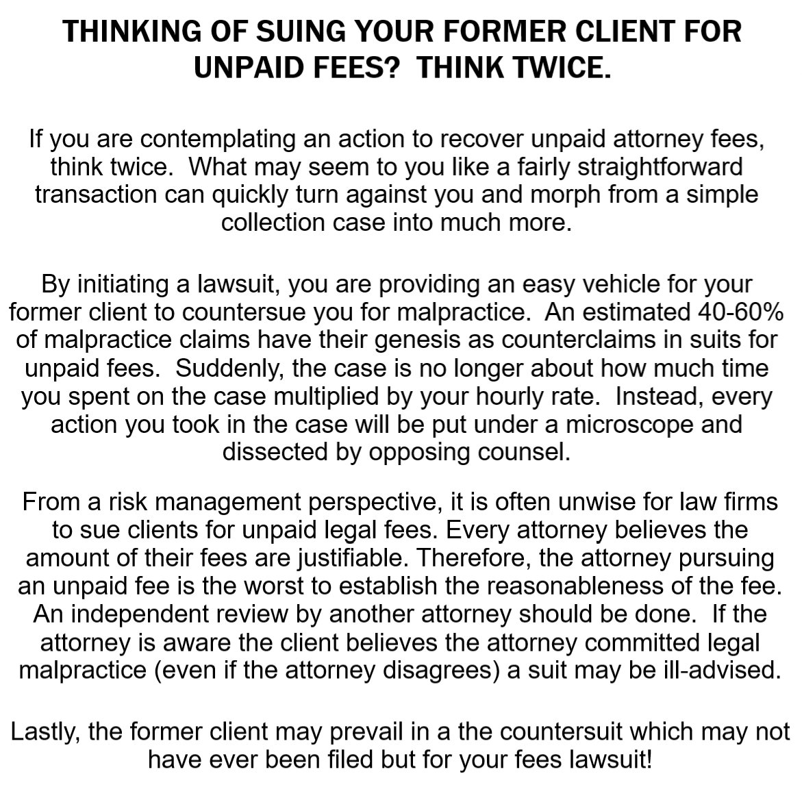 Outrageous fees? Have ur invoices reviewed by another attorney NOW. Pay attention NOW or eventually ur lawyer will have you in the position where you've spent your savings &amp; can't afford representation any longer. They'll withdraw. The lawyer wins ur spouse wins &amp; YOU'RE SCREWED!
