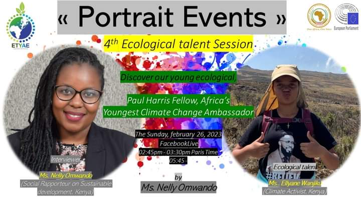 TaskforceAfrica's tweet photo. "#Special #Portrait "Events" : Second session of Ellyanne Chlystun-Githae Wanjiku's (Kenya) "#Portrait #Events" will be moderated Nelly Omwando (Kenya)

Theme : " the participation and impact of children in the Climate COP". https://t.co/PQnvHvylR9