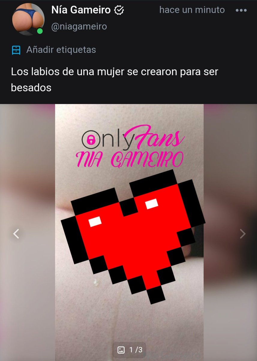 😈 Nuevas cositas se mueven por mi OnlyFans. 
✅️ Recuerda que se acepta PayPal y Verse! 
🤯 SOLO POR 16 CÉNTIMOS AL DÍA! 
⚠️ Onlyfans.com/niagameiro