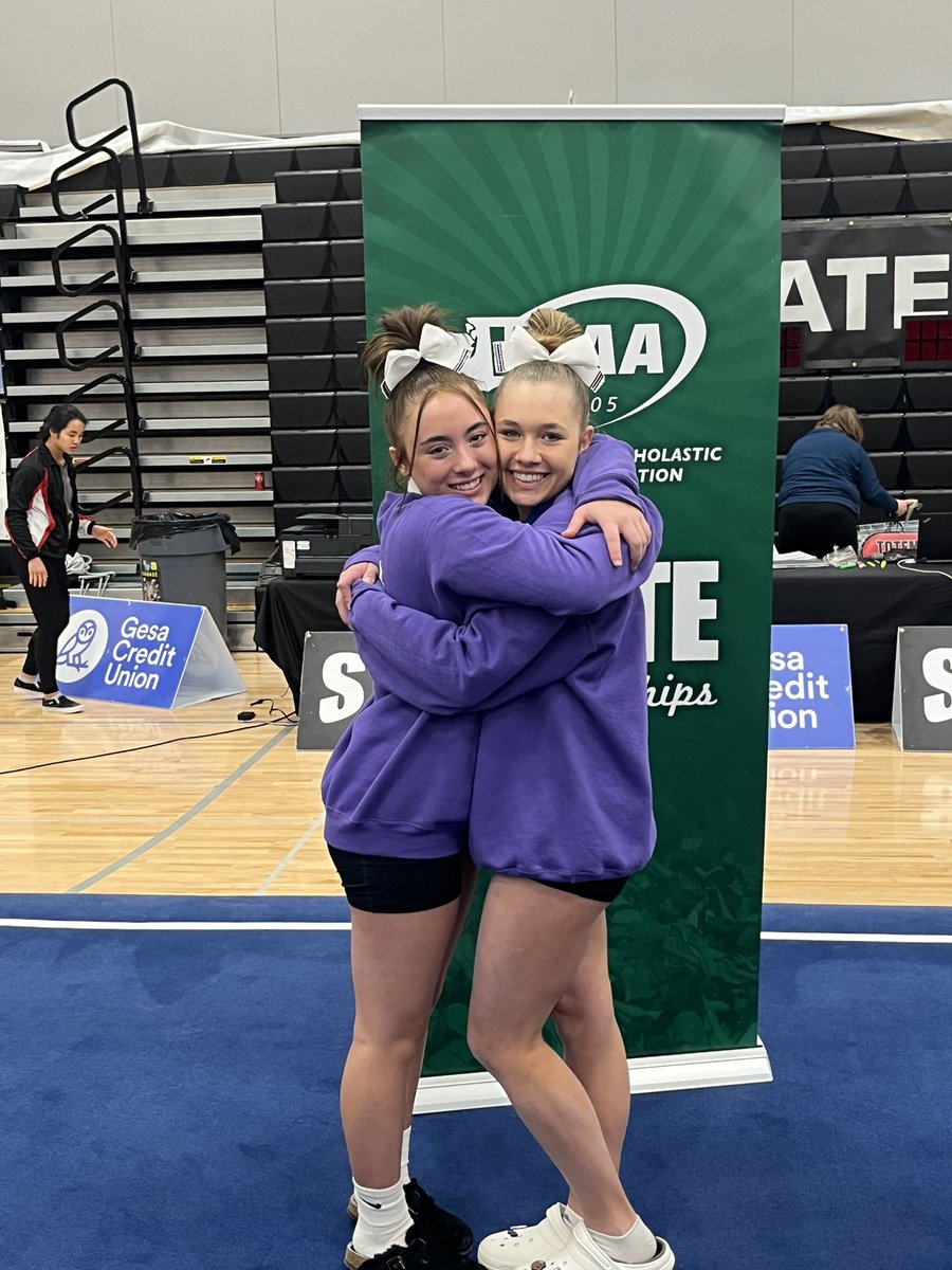 DAY 2 SUCCESS! 
Madi: State Floor Champ, 3rd place Vault
Ava: 3rd place Floor 
Fun Fact - Ava has placed in the top 4 on floor since 2020
This season was one for the books, can’t wait for next year! 💜💛 <a href="/SumnerSpartans/">Sumner High School</a>