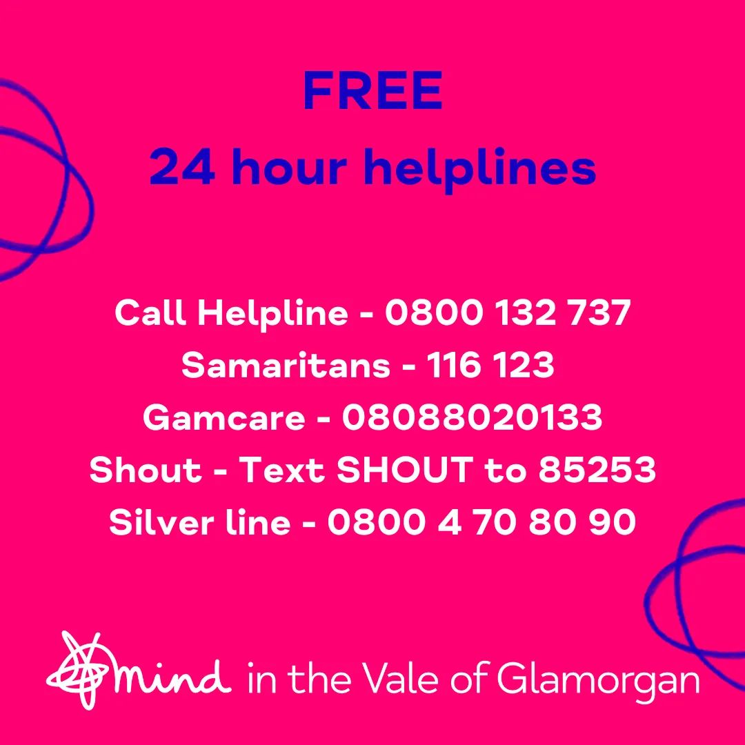 mindinthevale's tweet photo. If you need to talk this weekend, these helplines are available 24 hours and free to call.  For further information, go to: https://t.co/ZDVTEstXwD https://t.co/tJI8fxBlcl