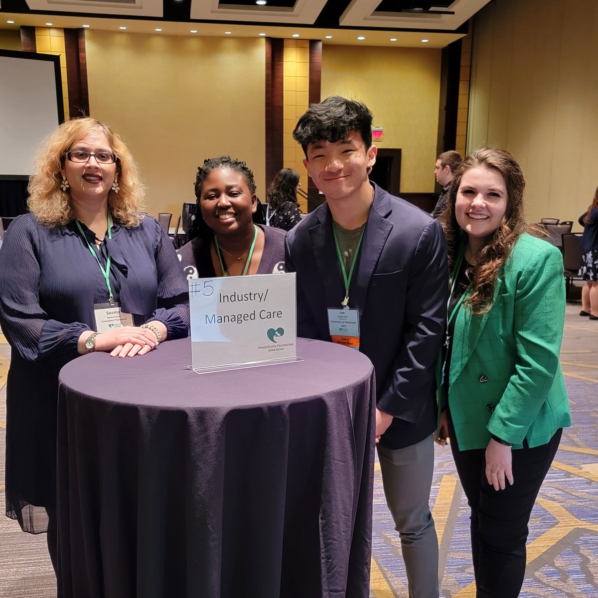 DrSeemaKazmi's tweet photo. It was great talking with #pharmacy students about careers in #pharmaceutical #industry and #managed care at the @PAPharmacists #Conference in #Lancaster! #PPAConference @wilkespharm @JeffersonUniv @DuquesnePharm @saintjosephs @pittpharmacy https://t.co/kLjUadgDyy